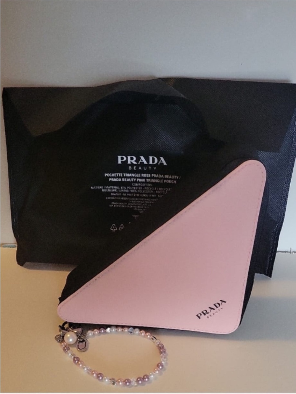 Prada Pink Triangle Pouch - Picture 3 of 9